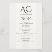 ミニマリストストライプのモノグラム軟結婚白 プログラム (正面)