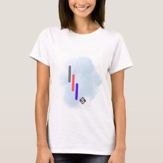 ミニマリストストライプウォーター色Tシャツ Tシャツ