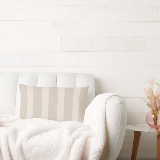 ミニマリストストライプベージュ腰枕 ランバークッション (ソファ)