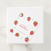 ミニマリストストロベリースイートガールベビーシャワー フェイバータグ (インサイチュ)