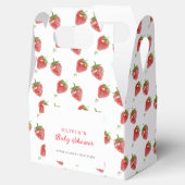 ミニマリストストロベリースイートガールベビーシャワー フェイバーボックス (オープン)