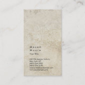 ミニマリストストーンウォールプレーンモダンプロフェッショナル 名刺 (正面)