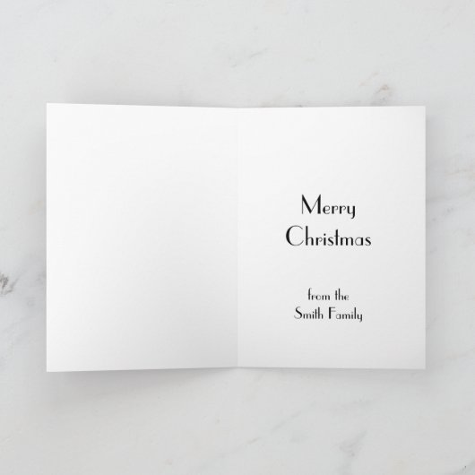 ミニマリストスノークリスマスヴィレッジホモダンリデイ カード (内部)