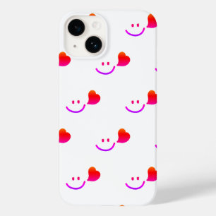 ミニマリストスマイリーフェイスiPhoneケース - かわいい幸せVi Case-Mate iPhone 14ケース
