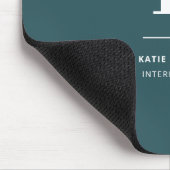 ミニマリストスモークグリーンモダンラージイニシャル マウスパッド (コーナー)