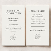 ミニマリストスモールビジネス Let's Stay Connected 名刺