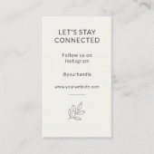 ミニマリストスモールビジネス Let's Stay Connected 名刺 (正面)