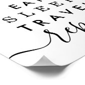 ミニマリストスリープトラベルリプレースインスピレーション引用文 ポスター (角)