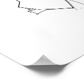 ミニマリストセビラシティマップ ポスター (角)