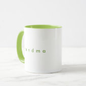 ミニマリストセージグリーンカスタム文字おばあちゃんホワイト マグカップ (正面左)