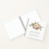 ミニマリストセージグリーンブーケ結婚のゲストブック ノートブック (内部)