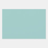 ミニマリストセージグリーンプレーン無地のカラーシンプル ラッピングペーパーシート (正面)