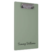 ミニマリストセージグリーンプロフェッショナルシンプル クリップボード (右)