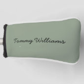 ミニマリストセージグリーンプロフェッショナルシンプル ゴルフヘッドカバー (正面)