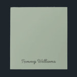 ミニマリストセージグリーンプロフェッショナルシンプル ノートパッド<br><div class="desc">これらのノートは感謝していto-doリストから何でも使用でき、オフィスや自宅で思い出させるために使用することができる。これらのシンプル文字、ミニマルパーソナライズされたリストは、あなたの選択の名前または任意の名前を含むことができる。もし文字は不要で、単にノートを好む空白のと、単に文字を削除することができる。</div>