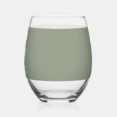 ミニマリストセージグリーンリハーサル結婚ディナー ステムなしワイングラス (左)