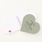 ミニマリストセージグリーン結婚ズハートゲストブック ノートブック (内部)