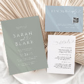 ミニマリストセージグリーン詳細カード(ハート付) エンクロージャーカード