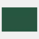 ミニマリストセージフォレストダークグリーン無地のカラー ラッピングペーパーシート (正面3)