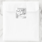 ミニマリストソフトグレーYou Businessステッカー スクエアシール (バッグ)