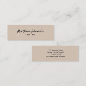 ミニマリストソフトトープミニ名刺 スキニー名刺 (正面/裏面)