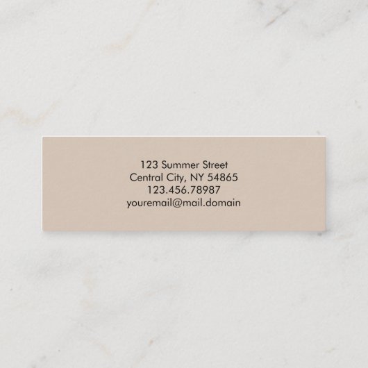 ミニマリストソフトトープミニ名刺 スキニー名刺 (裏面)