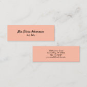 ミニマリストソフトピーチミニ名刺 スキニー名刺 (正面/裏面)