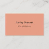ミニマリストソーシャルメディアモダンプロフェッショナルピーチ 名刺 (裏面)