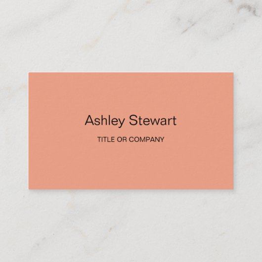 ミニマリストソーシャルメディアモダンプロフェッショナルピーチ 名刺 (裏面)