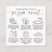 ミニマリストソース生地ピザクラストベーカリー気にカード スクエア名刺 (正面)