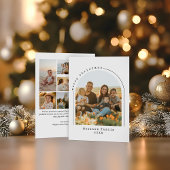 ミニマリストタイプライタークリスマスファミリーフォトアーチ シーズンカード