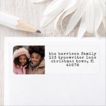 ミニマリストタイプライタークリスマス差出人住所