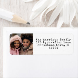 ミニマリストタイプライタークリスマス差出人住所 ラベル