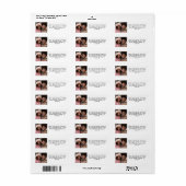 ミニマリストタイプライタークリスマス差出人住所 ラベル (フルシート)