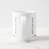 ミニマリストタイプライタータイポグラフィコーナー名 ジャンボコーヒーマグカップ (裏面)