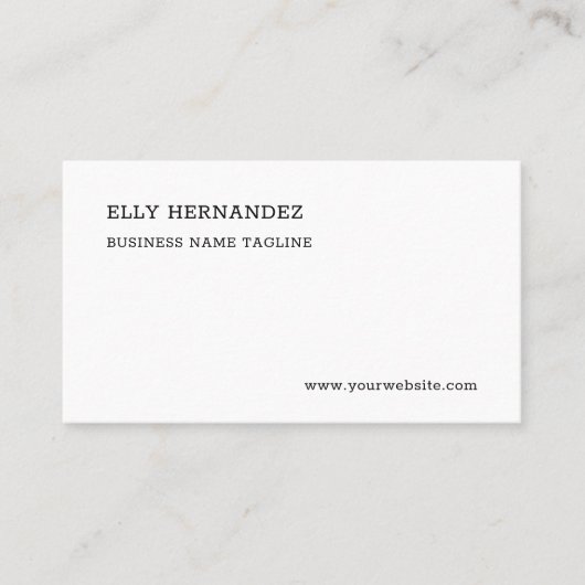 ミニマリストタイプライタータイポグラフィ白黒 名刺 (正面)