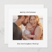 ミニマリストタイプライター写真ホリデーカード シーズンカード (正面/裏面)