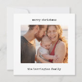 ミニマリストタイプライター写真ホリデーカード シーズンカード (正面)