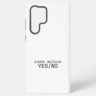 ミニマリストタイプライター風 はい いいえ バイナリーデザイン SAMSUNG GALAXY S22 ULTRAケース