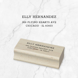 ミニマリストタイプライター11 |木製差出人住所 ラバースタンプ