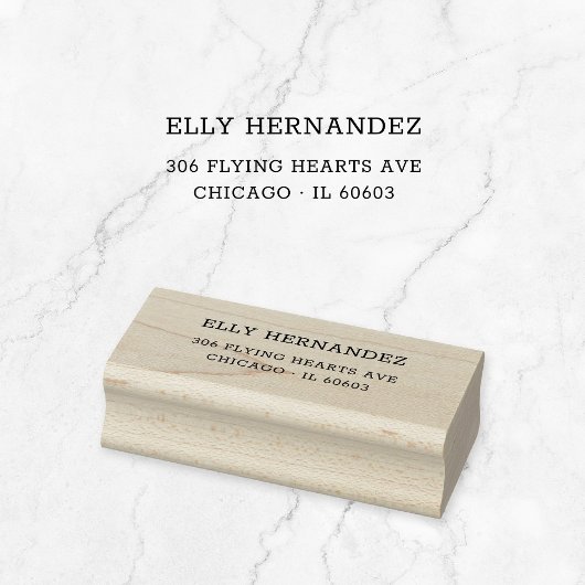 ミニマリストタイプライター11 |木製差出人住所 ラバースタンプ