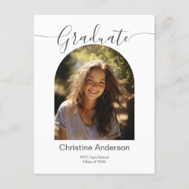 ミニマリストタイプ卒業アーチフォト 案内ポストカード