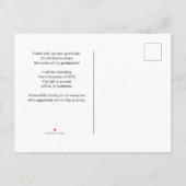 ミニマリストタイプ卒業アーチフォト 案内ポストカード (裏面)