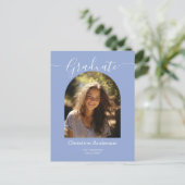 ミニマリストタイプ卒業アーチフォト 案内ポストカード (スタンド正面)