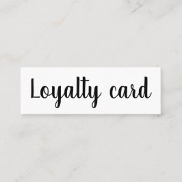 ミニマリストタイポグラフィトレンディーロイヤリティ名刺 スキニー名刺