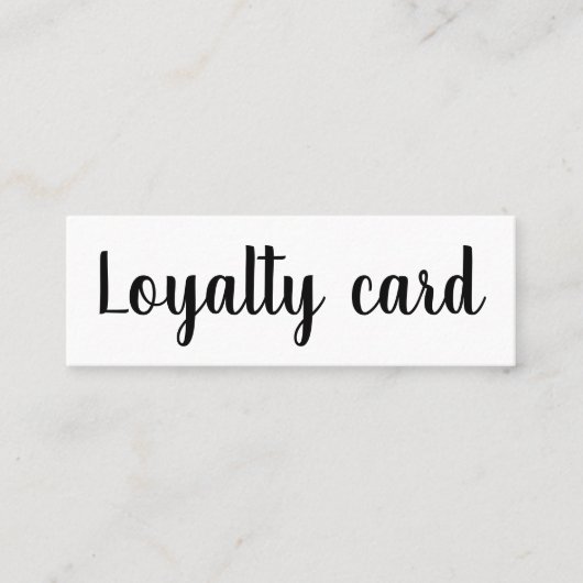 ミニマリストタイポグラフィトレンディーロイヤリティ名刺 スキニー名刺 (正面)