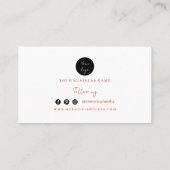 ミニマリストタイポグラフィロイヤリティカードデザイン ロイヤリティカード (裏面)