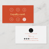 ミニマリストタイポグラフィロイヤリティカードデザイン ロイヤリティカード (正面/裏面)