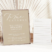 ミニマリストタイムカプセルベビーシャワーカード 招待状