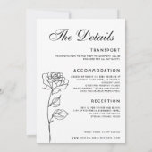 ミニマリストタイムレス開花招待状 招待状 (裏面)